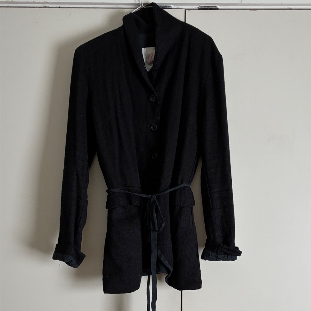 H+ Hannoh Wessel Black Women's Blazer with Belt.